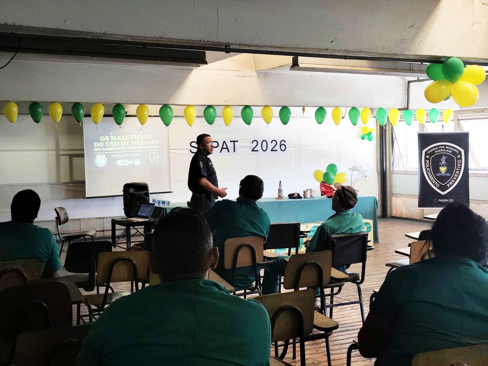 GCM ministra palestra contra as de empresa em Cumbica em Sipat  drogas