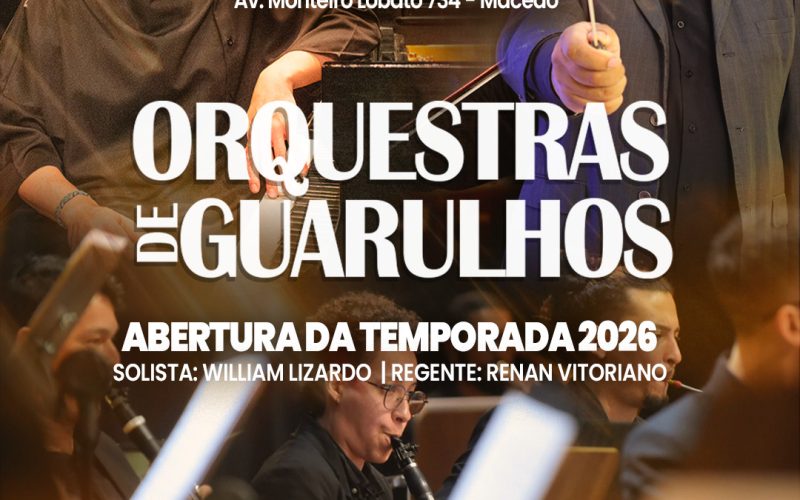 Concerto da Gru Sinfônica abre temporada 2026 das Orquestras de Guarulhos