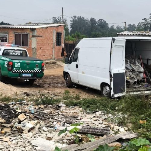 GCM apreende veículo por descarte irregular e resgata capivara em situação de risco